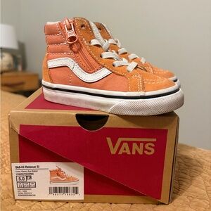 Vans Kids Sk8-Hi Reissue Orange Sneakers